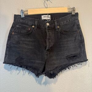 AGOLDE Women's Black Parker Denim Shorts 25
